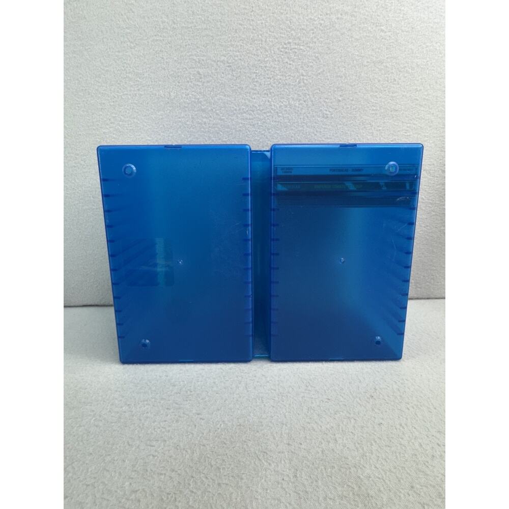 Vtg Blue 30 CD DVD Storage Disc Wall Mountable Holder Rack Atlantic - Picture 8 of 12